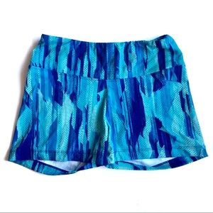 Women’s blue athletic fitted shorts in size small